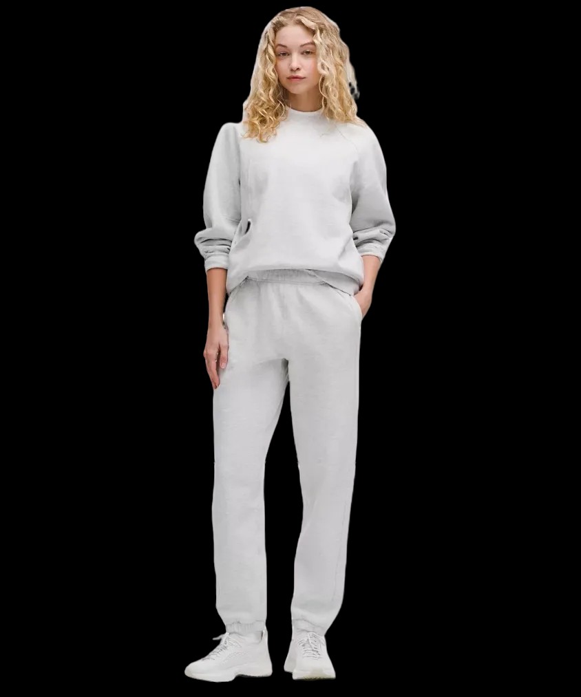 Lululemon Scuba Mid-Rise Oversized Jogger Regular Heathered Core Ultra Light Grey - HypeFly India View 2