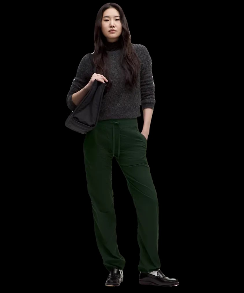 Lululemon Dance Studio Mid-Rise Pant Regular Rainforest Green - HypeFly India View 2