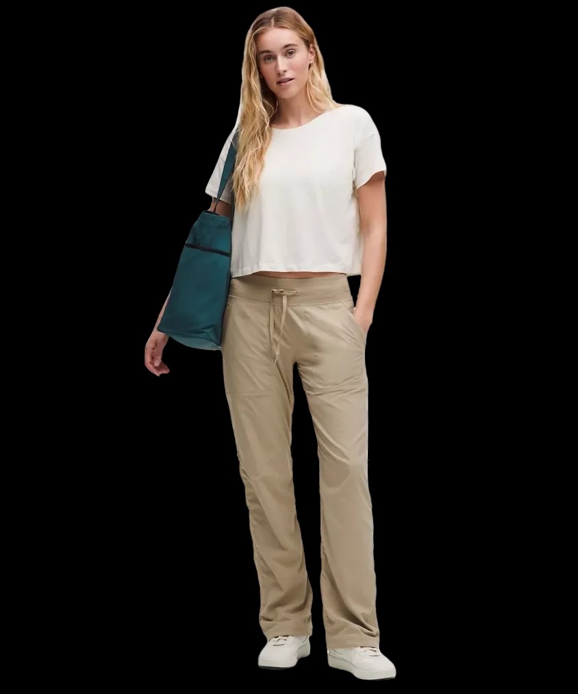 Lululemon Dance Studio Mid-Rise Pant Regular Sheer Oak - HypeFly India View 2