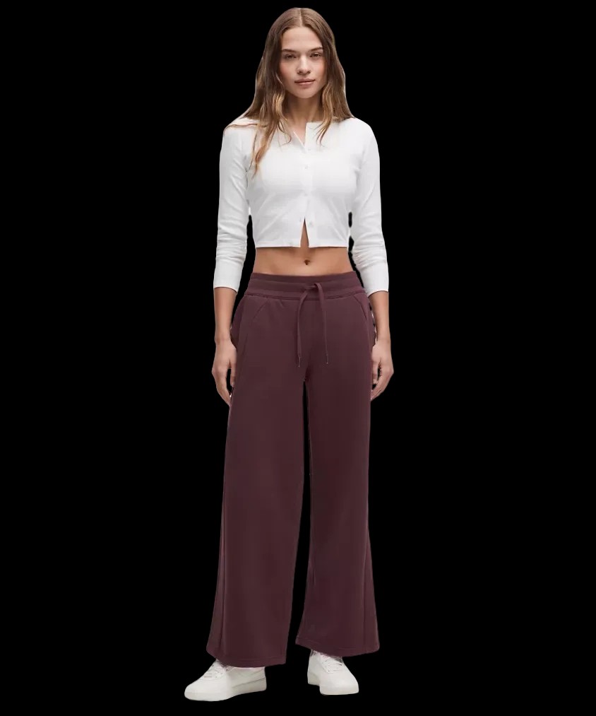 Lululemon Scuba Mid-Rise Wide-Leg Pant Goodnight Plum - HypeFly India View 2