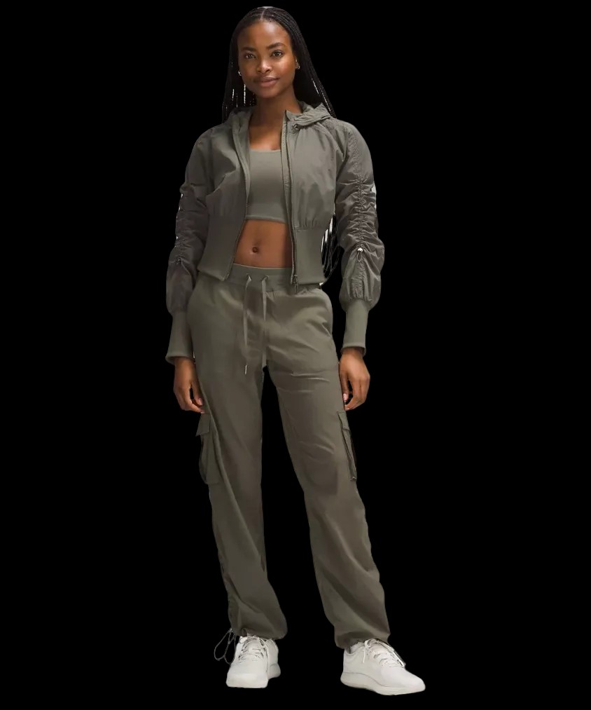 Lululemon Dance Studio Relaxed-Fit Mid-Rise Cargo Pant Army Green - HypeFly India View 2