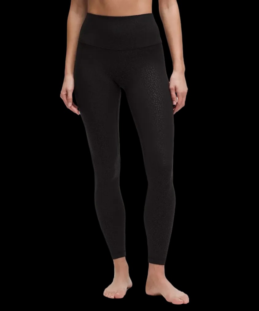 Lululemon Align High-Rise Pant 28" Leopard Daisy Emboss Black - HypeFly India View 1