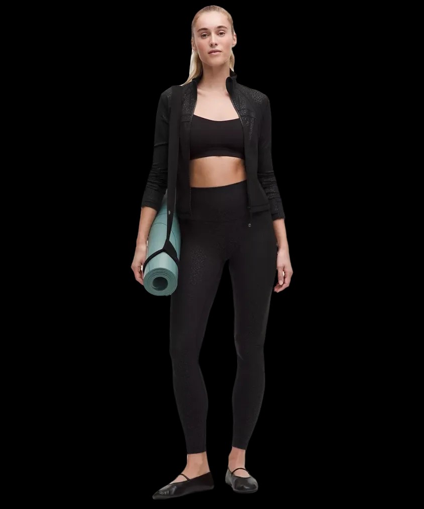 Lululemon Align High-Rise Pant 28" Leopard Daisy Emboss Black - HypeFly India View 2