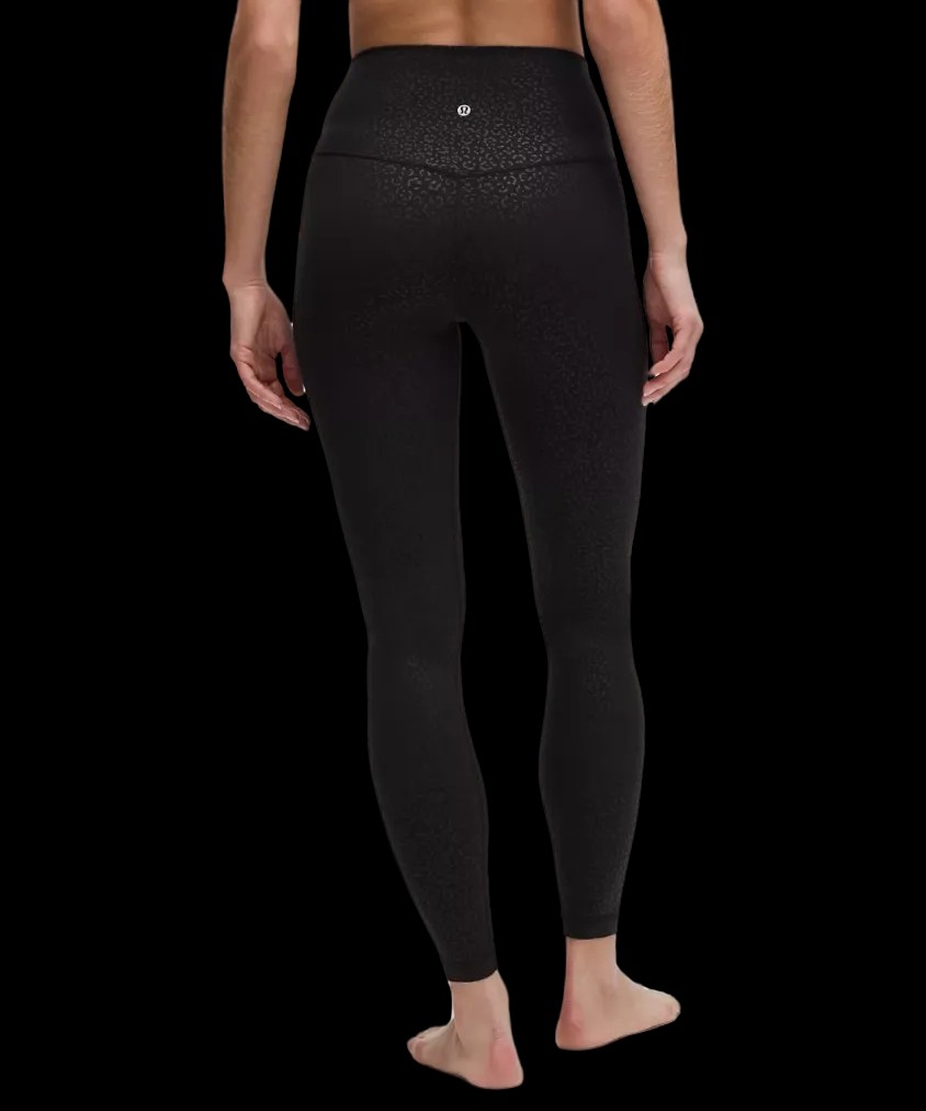 Lululemon Align High-Rise Pant 28" Leopard Daisy Emboss Black - HypeFly India View 3
