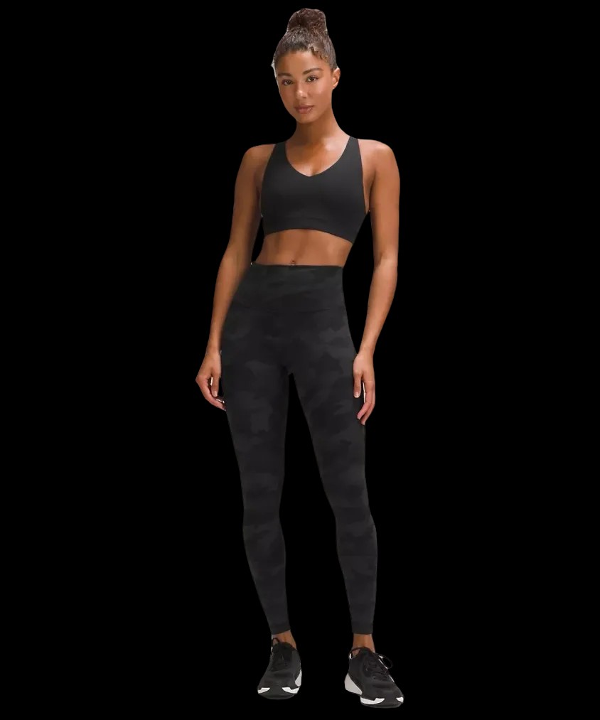 Lululemon Wunder Train High-Rise Tight 28" Heritage 365 Camo Deep Coal Multi - HypeFly India View 2