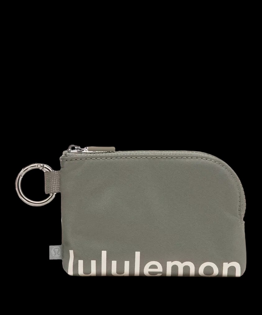 Lululemon Clippable Card Pouch Grey Sage/Light Ivory - HypeFly India View 1