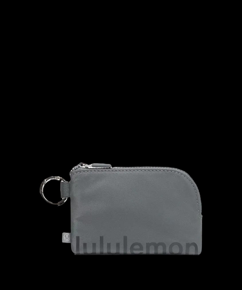 Lululemon Clippable Card Pouch Oil Grey/Black Night - HypeFly India View 1