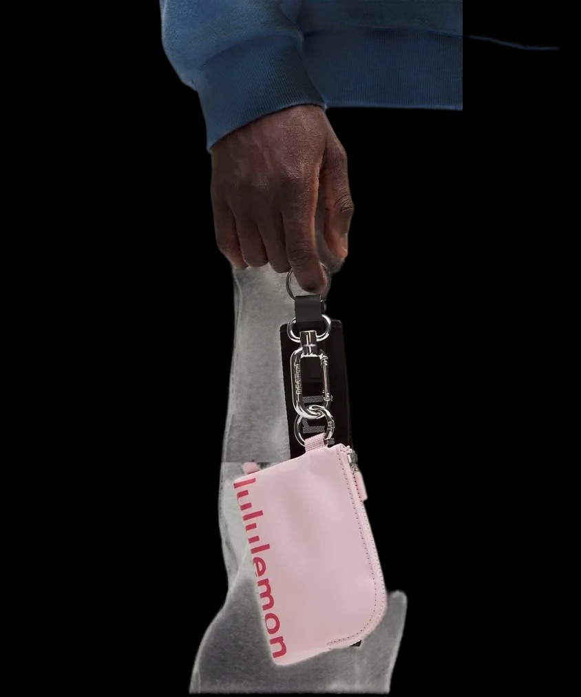 Lululemon Clippable Card Pouch Pink Haze/Desert Red - HypeFly India View 2