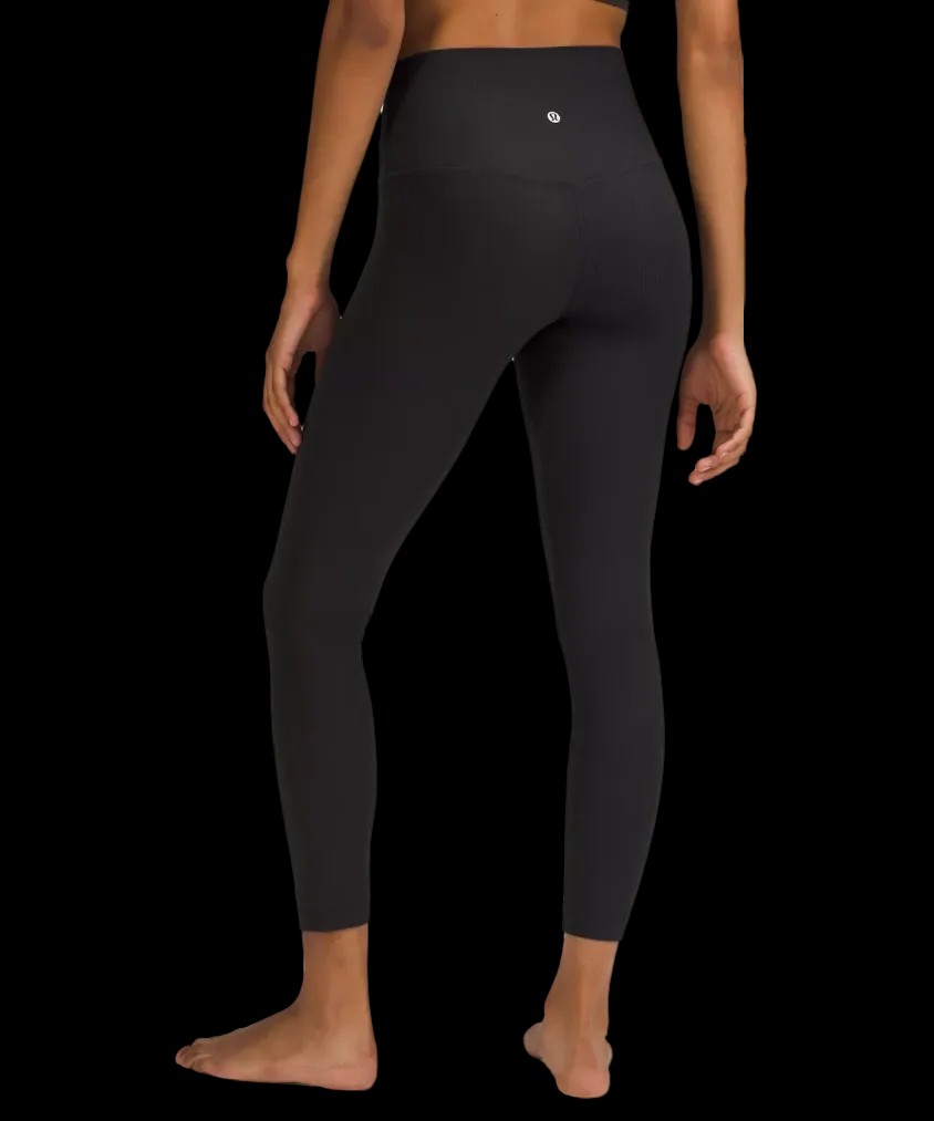 Lululemon Align™ High-Rise Ribbed Pant 25" Black - HypeFly India View 3