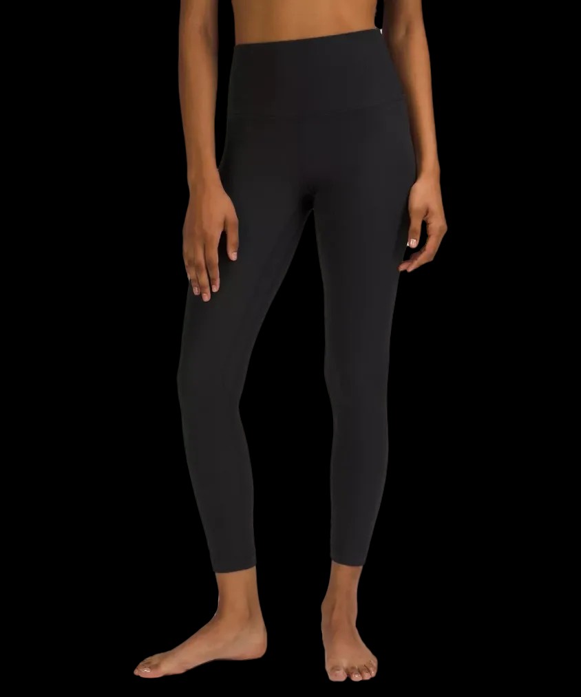 Lululemon Align™ High-Rise Ribbed Pant 25" Black - HypeFly India View 1