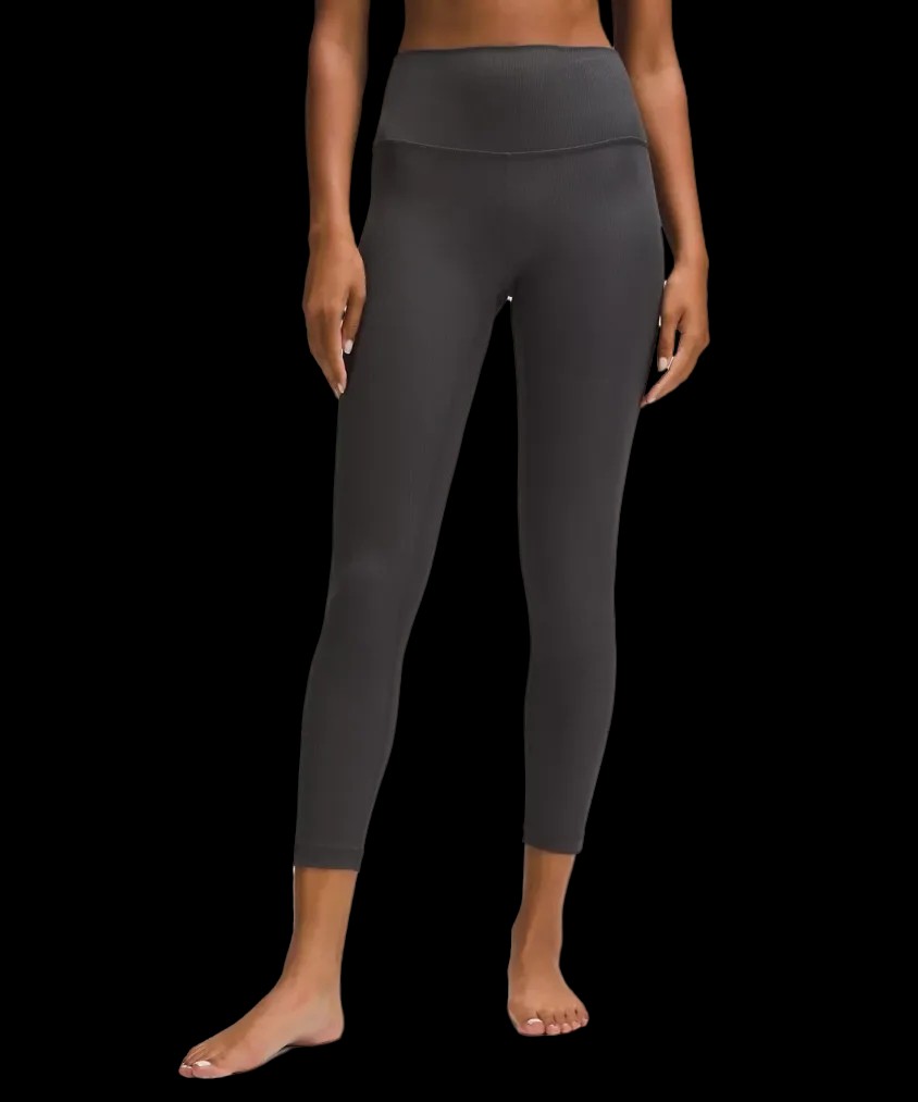 Lululemon Align™ High-Rise Ribbed Pant 25" Graphite Grey - HypeFly India View 1