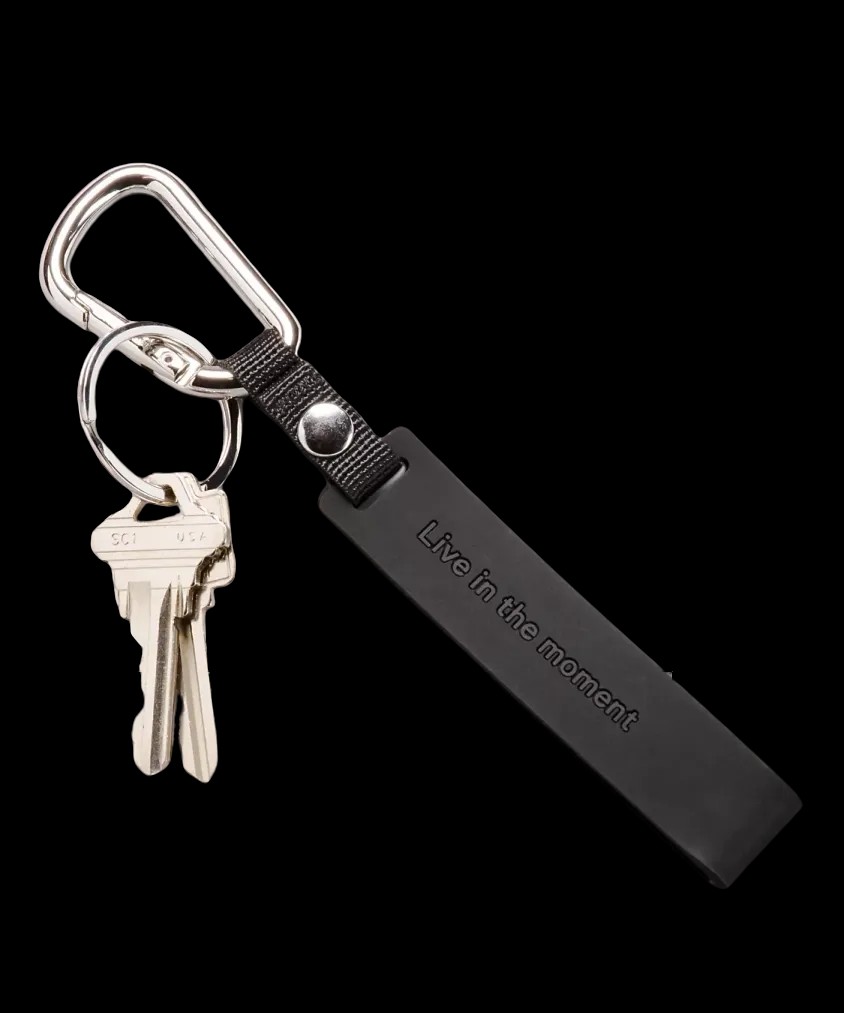 Lululemon Silicone Keychain Black/Silver - HypeFly India View 2
