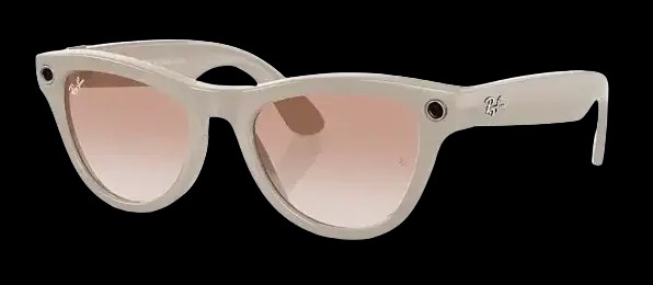 Ray Ban Meta Skyler 'Shiny Chalky Gray' Lenses- Cinnamon Pink - HypeFly India View 1