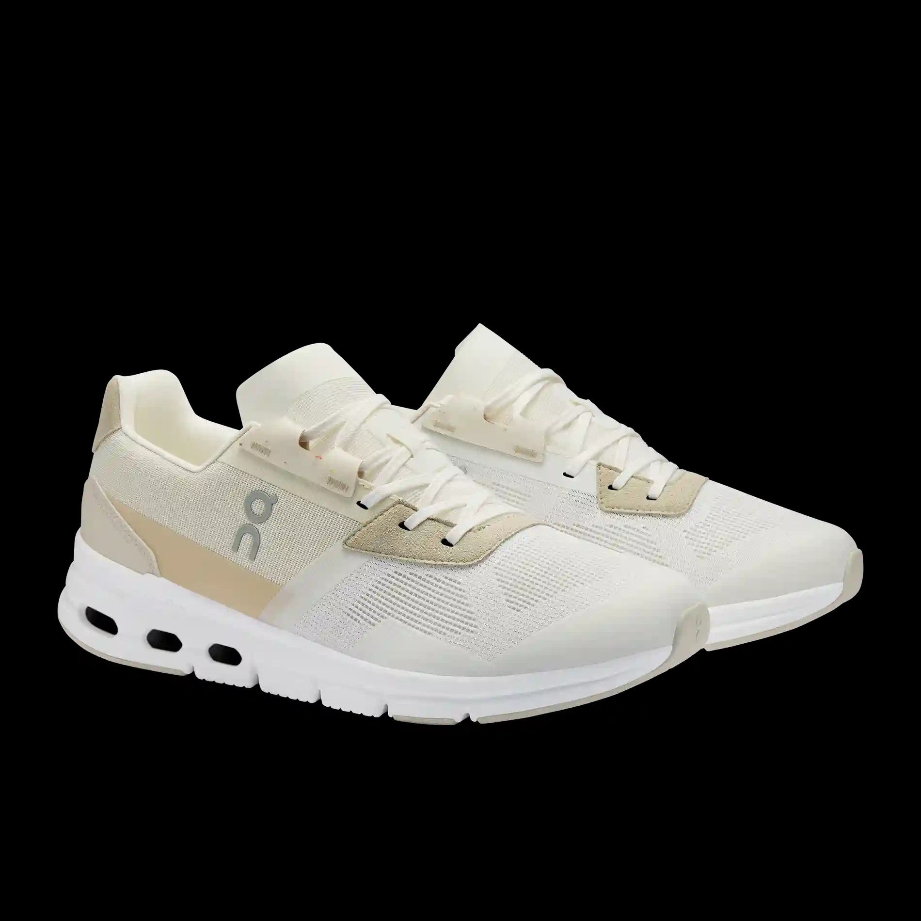 Cloudrift Ivory Cream On Running - HypeFly India View 3