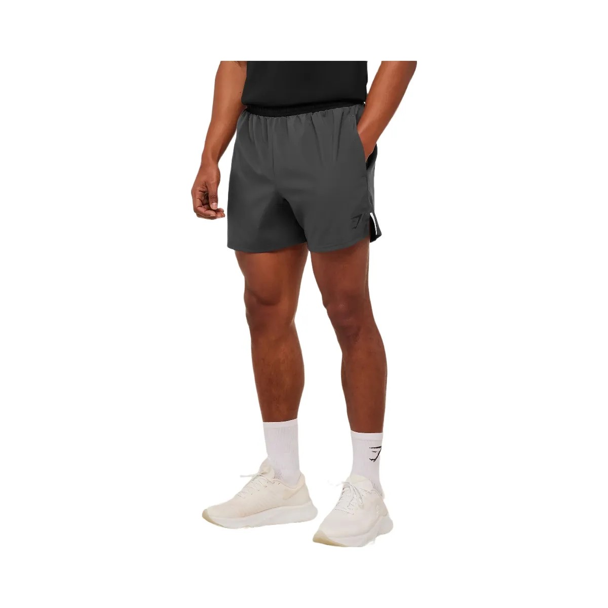 Gymshark Arrival Contrast Shorts "Grey Black" - HypeFly India View 2