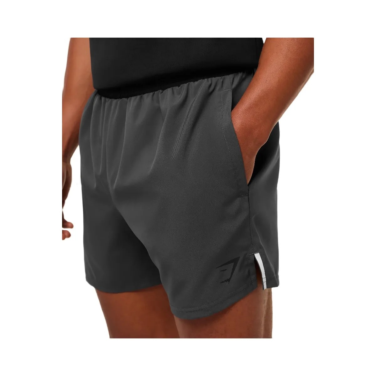 Gymshark Arrival Contrast Shorts "Grey Black" - HypeFly India View 5