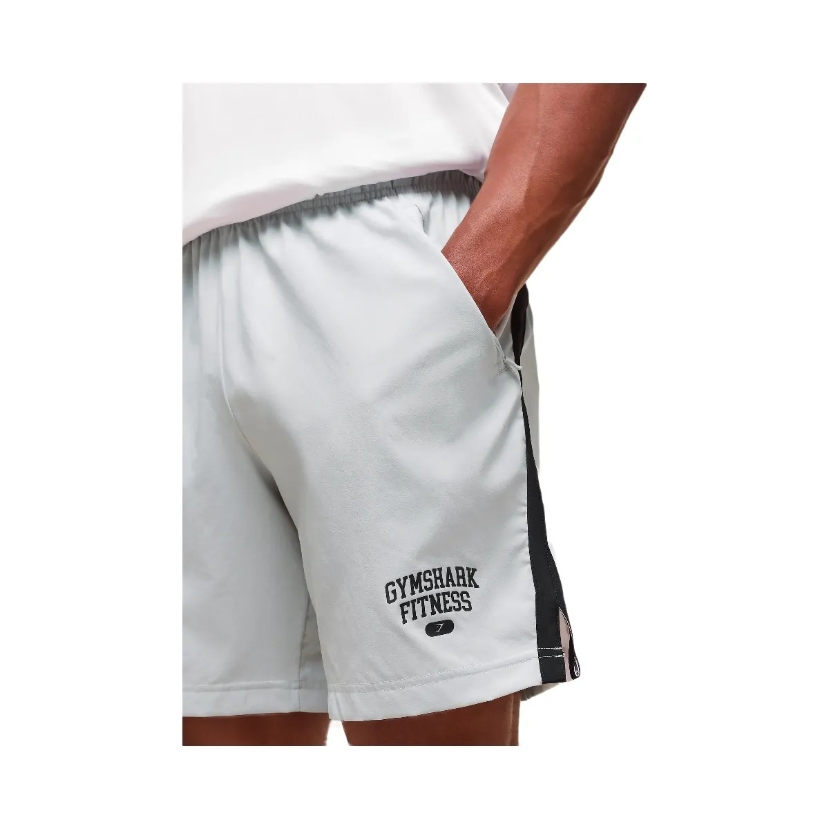 Gymshark Campus 7" Shorts "Light Grey" - HypeFly India View 5