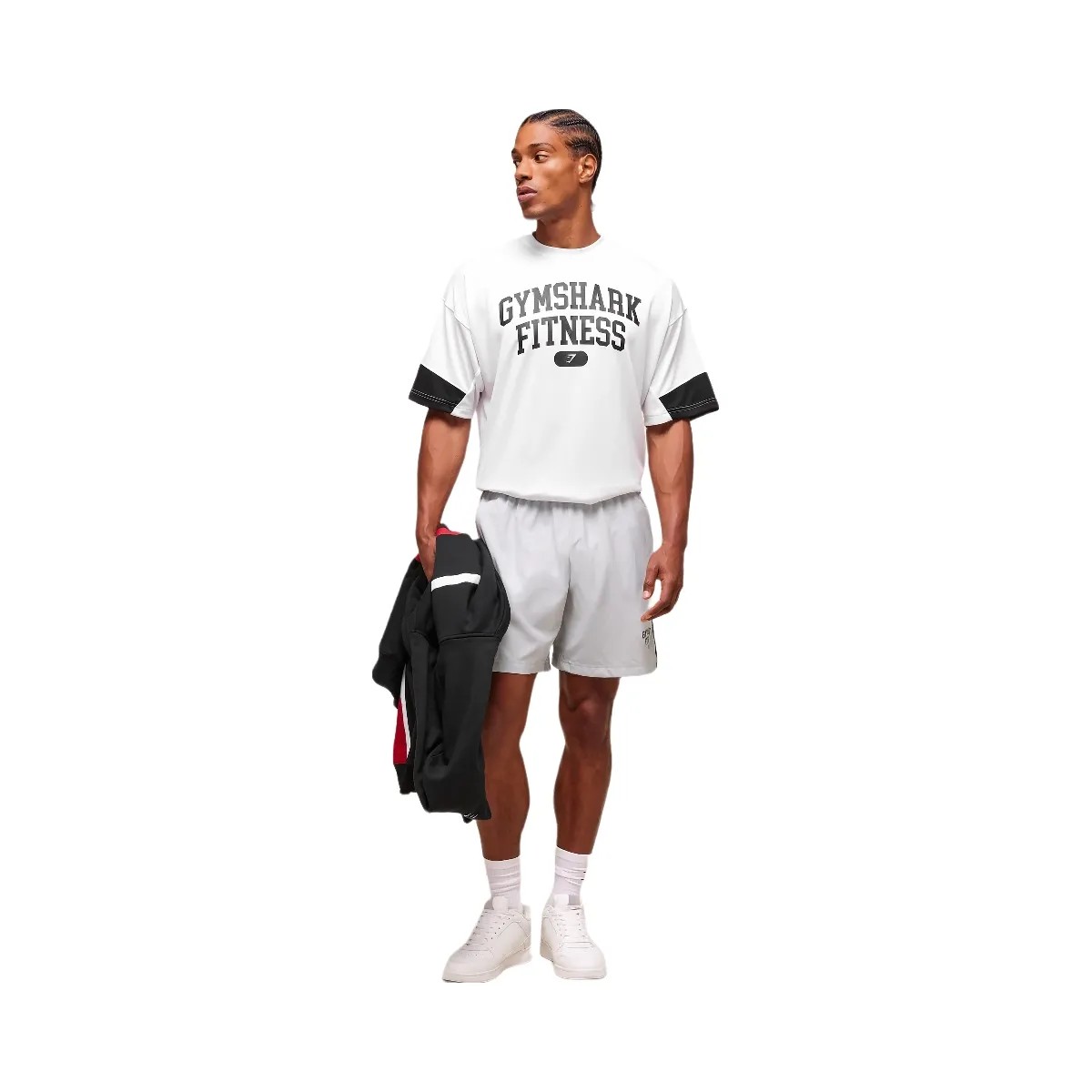 Gymshark Campus 7" Shorts "Light Grey" - HypeFly India View 6