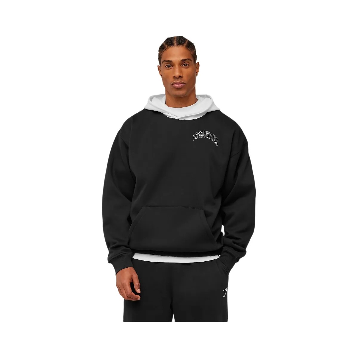 Gymshark Collegiate Tech Hoodie "GS Black" - HypeFly India View 1