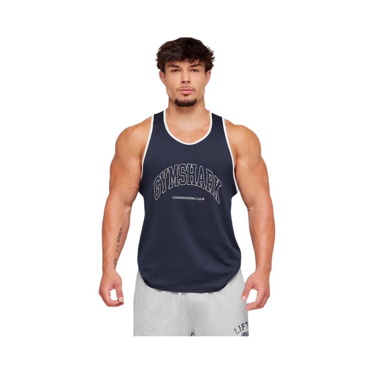 Gymshark Collegiate Tech Tank "Heavy Blue" - HypeFly India View 1