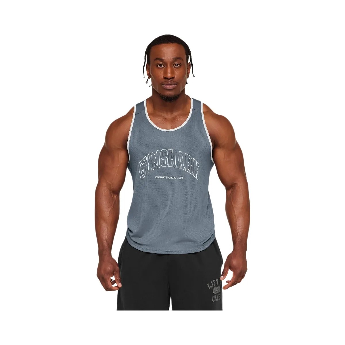 Gymshark Collegiate Tech Tank "Iron Blue" - HypeFly India View 1