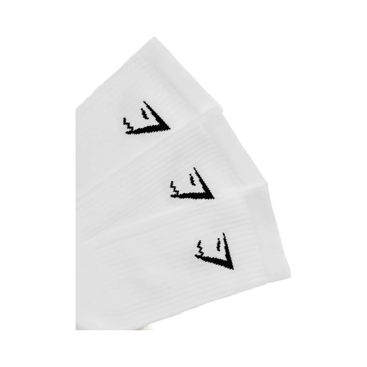 Gymshark Crew Socks 3pk "GS White" - HypeFly India View 2