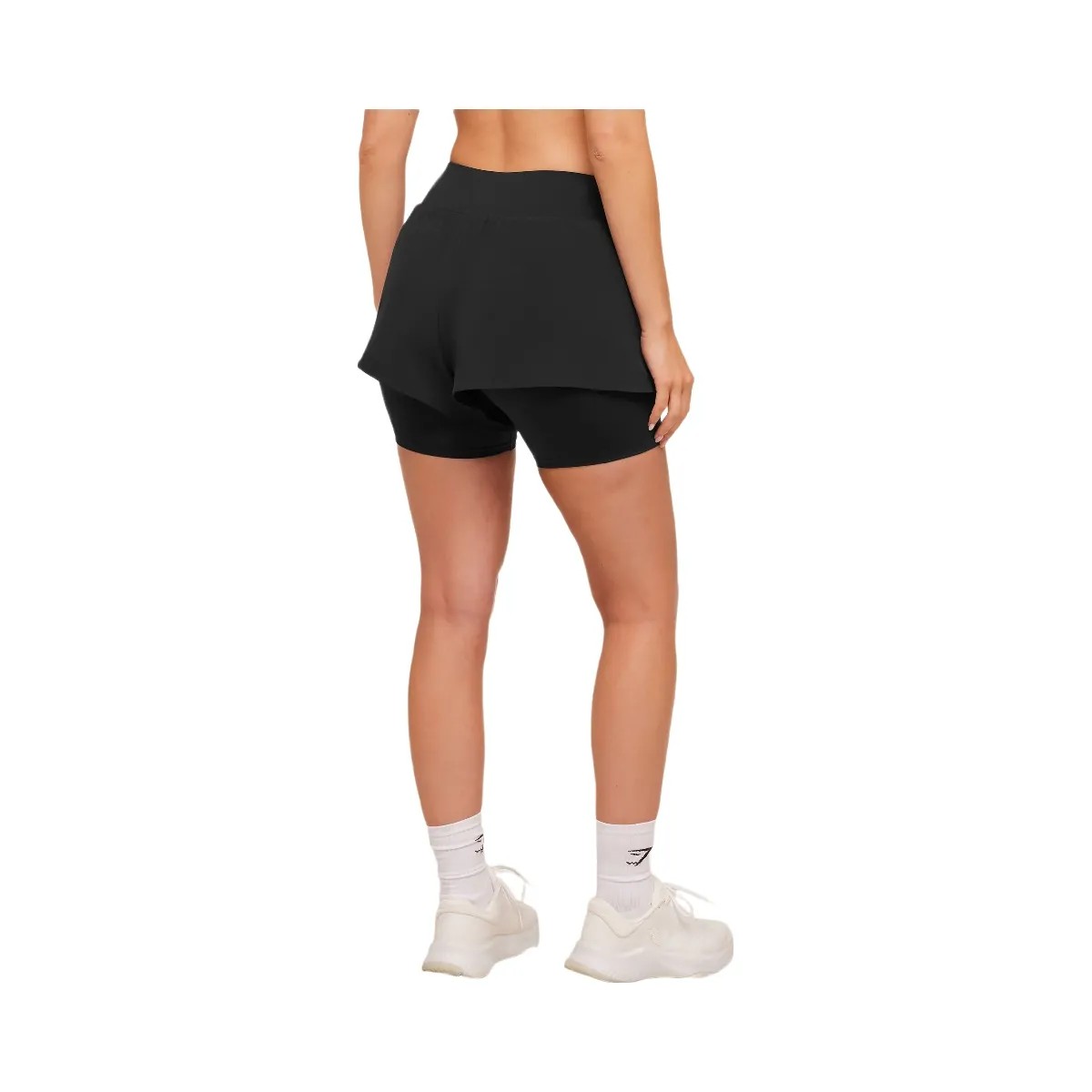 Gymshark Crossover 2-in-1 Shorts "Black" - HypeFly India View 2