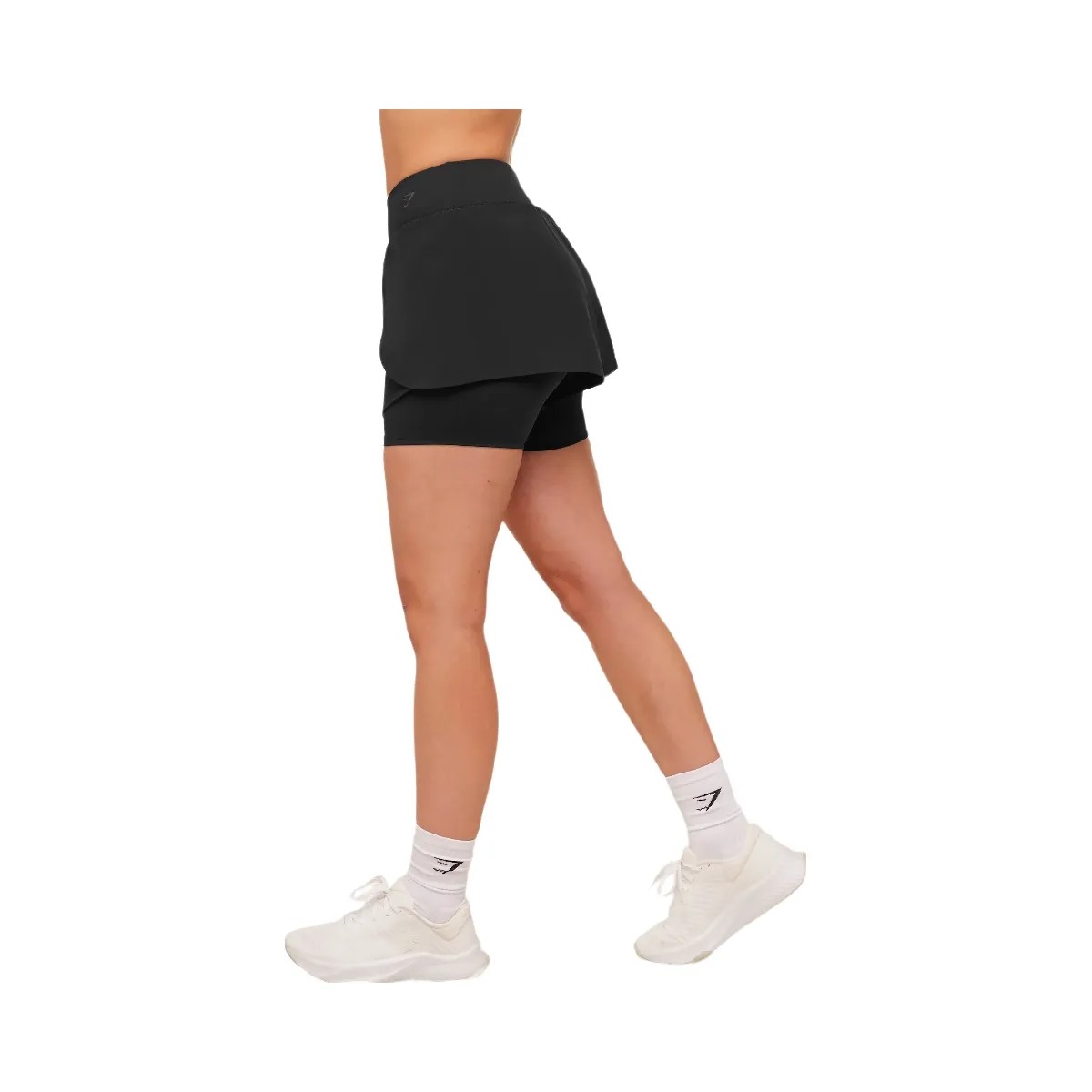 Gymshark Crossover 2-in-1 Shorts "Black" - HypeFly India View 3