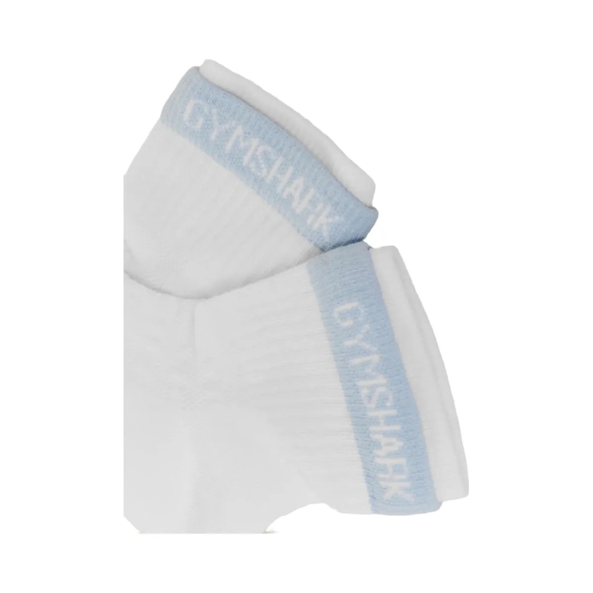 Gymshark Double Cuffed Socks Single "White" - HypeFly India View 3