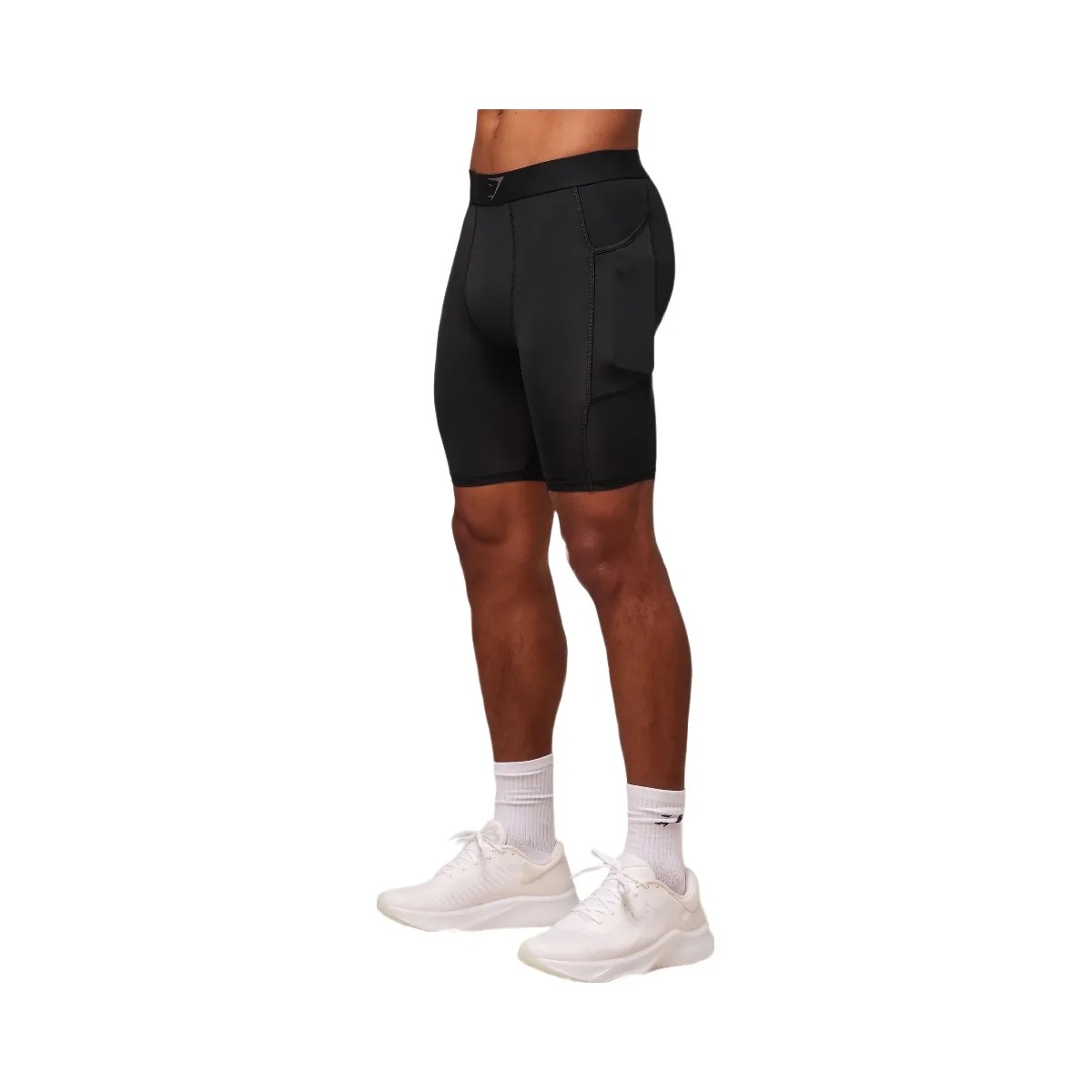 Gymshark Element Baselayer Half Tight "Black" - HypeFly India View 1