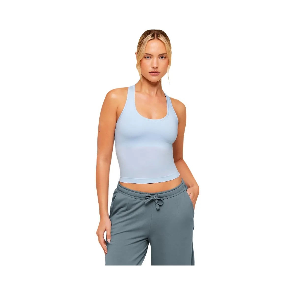 Gymshark FeatherForm Tank "Chilled Blue" - HypeFly India View 1