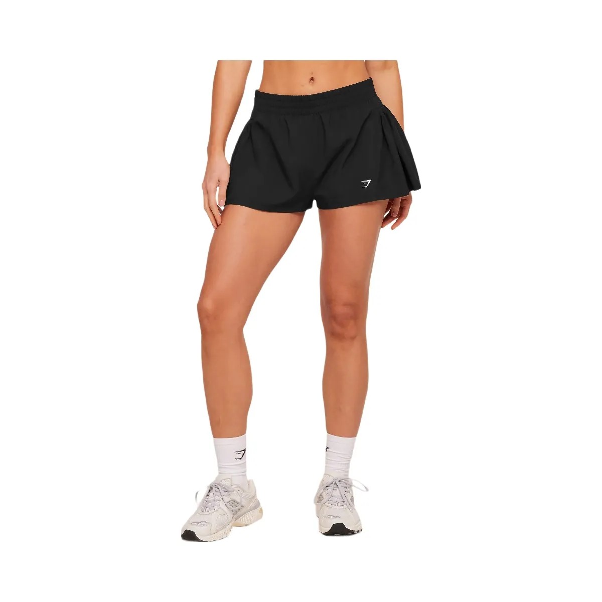 Gymshark Flutter Woven Shorts "GS Black" - HypeFly India View 1