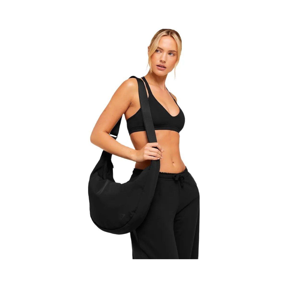 Gymshark Large Pleat Crossbody "Black" - HypeFly India View 2