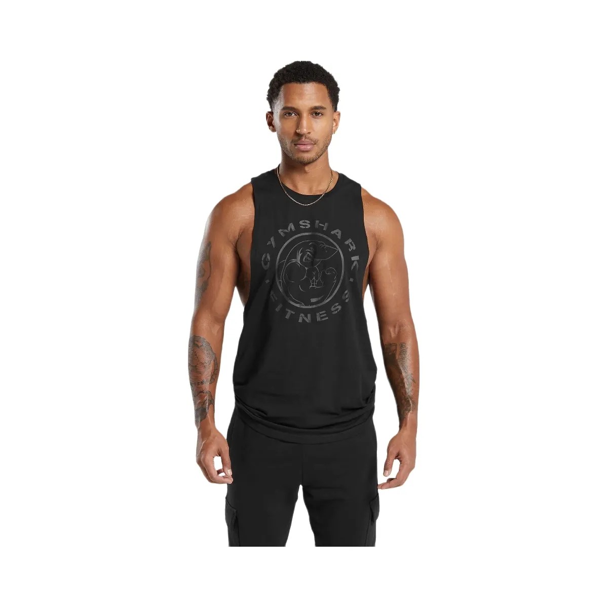 Gymshark Legacy Drop Arm Tank "Black" - HypeFly India View 4