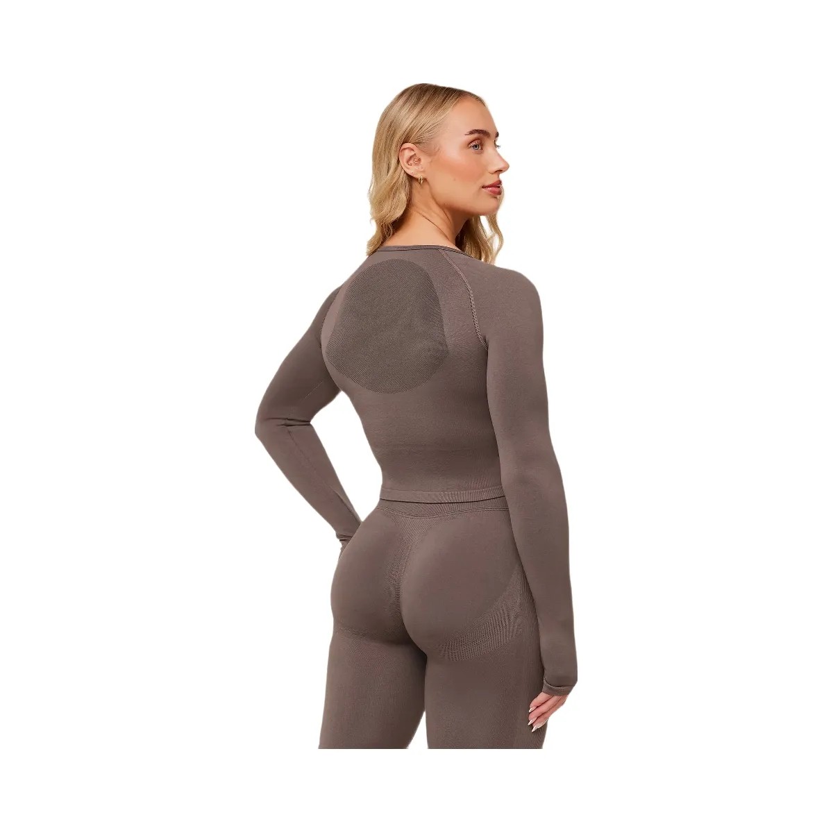 Gymshark Lift Seamless Jacket "Cool Brown" - HypeFly India View 4