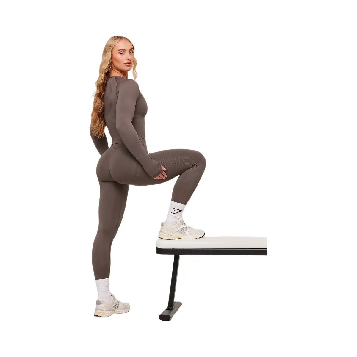 Gymshark Lift Seamless Jacket "Cool Brown" - HypeFly India View 5