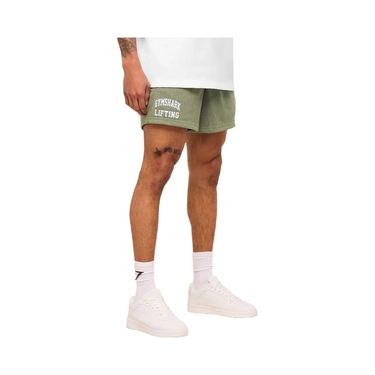 Gymshark Lifting Mesh 5" Shorts "Base Green" - HypeFly India View 3
