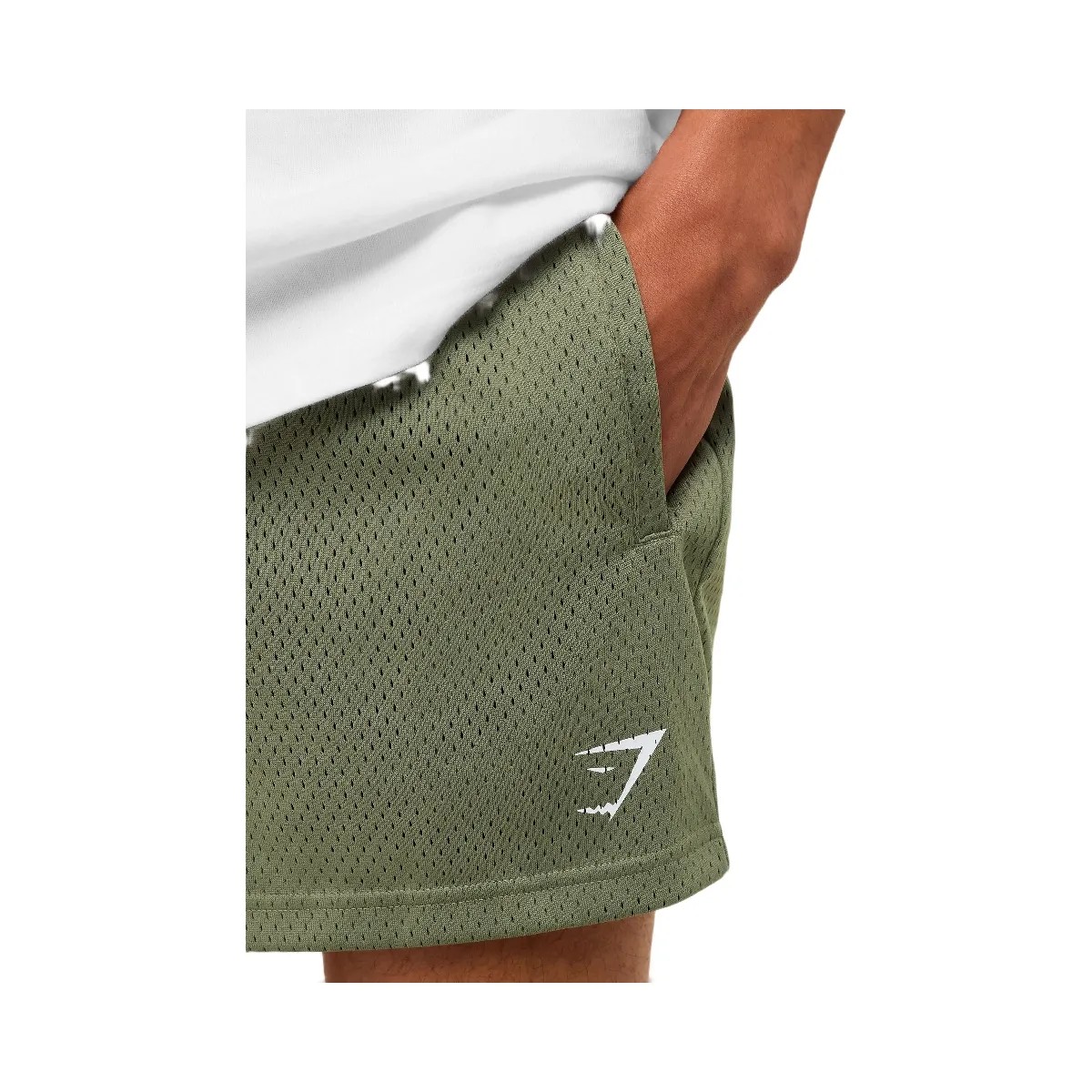 Gymshark Lifting Mesh 5" Shorts "Base Green" - HypeFly India View 5