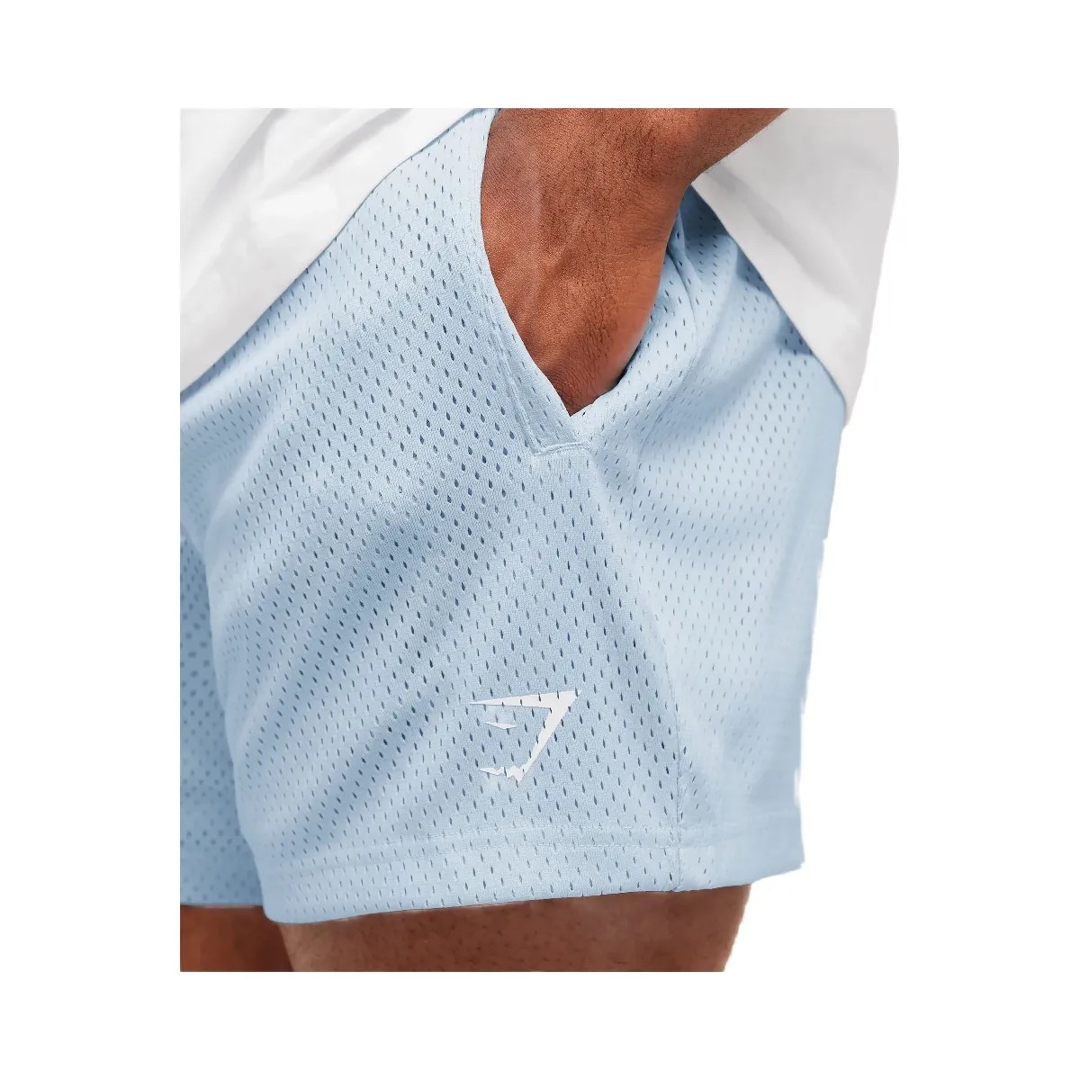 Gymshark Lifting Mesh 5" Shorts "Chilled Blue" - HypeFly India View 5