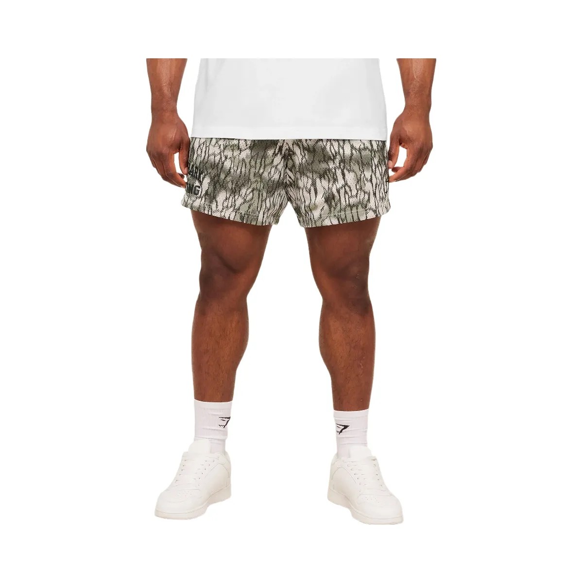 Gymshark Lifting Mesh 5" Shorts "Pebble Grey" - HypeFly India View 1