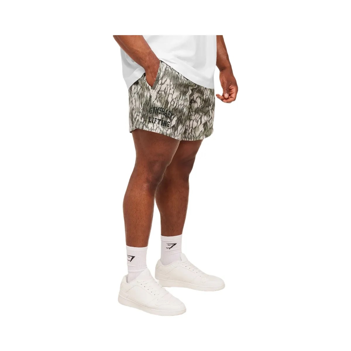 Gymshark Lifting Mesh 5" Shorts "Pebble Grey" - HypeFly India View 3