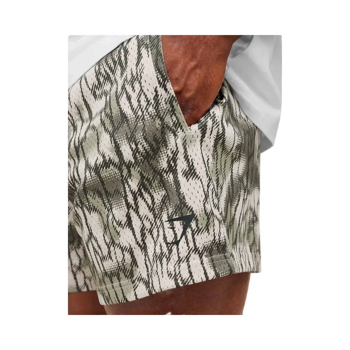 Gymshark Lifting Mesh 5" Shorts "Pebble Grey" - HypeFly India View 4