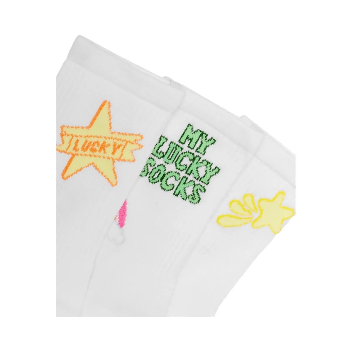 Gymshark Lucky Graphic Crew Socks 3pk "White" - HypeFly India View 3