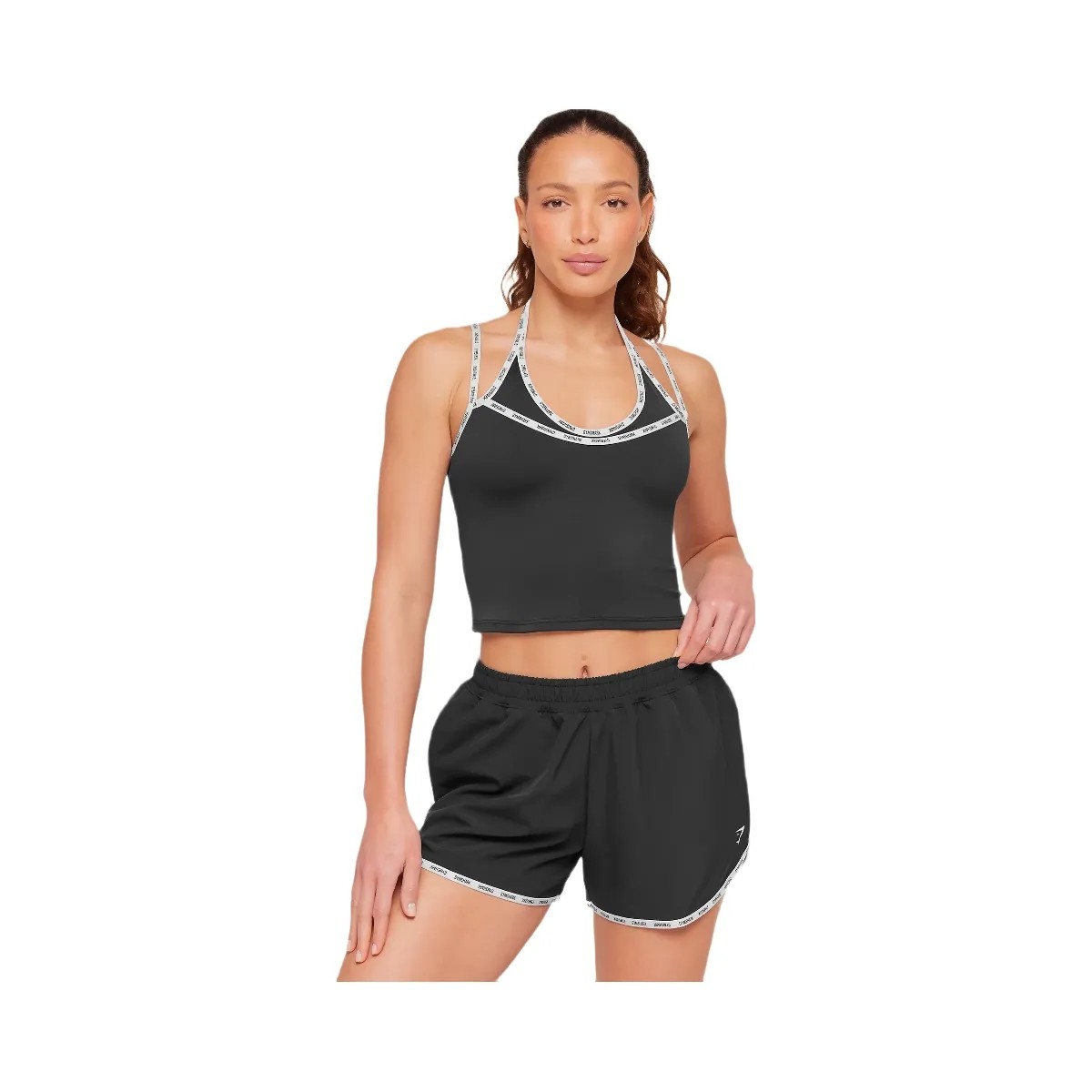 Gymshark Micro Logo Tank "Black" - HypeFly India View 1