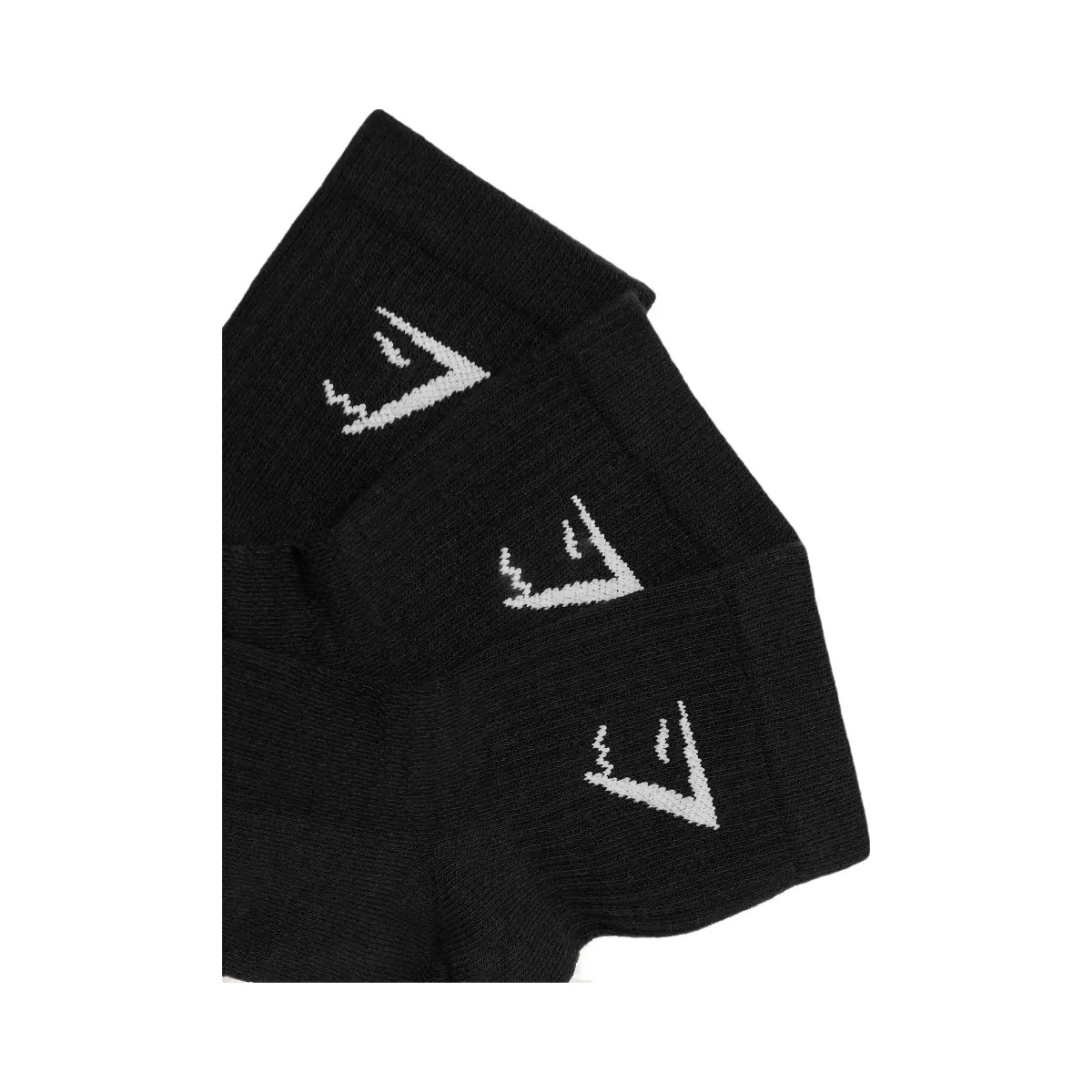 Gymshark Midi Socks 3pk "GS Black" - HypeFly India View 2