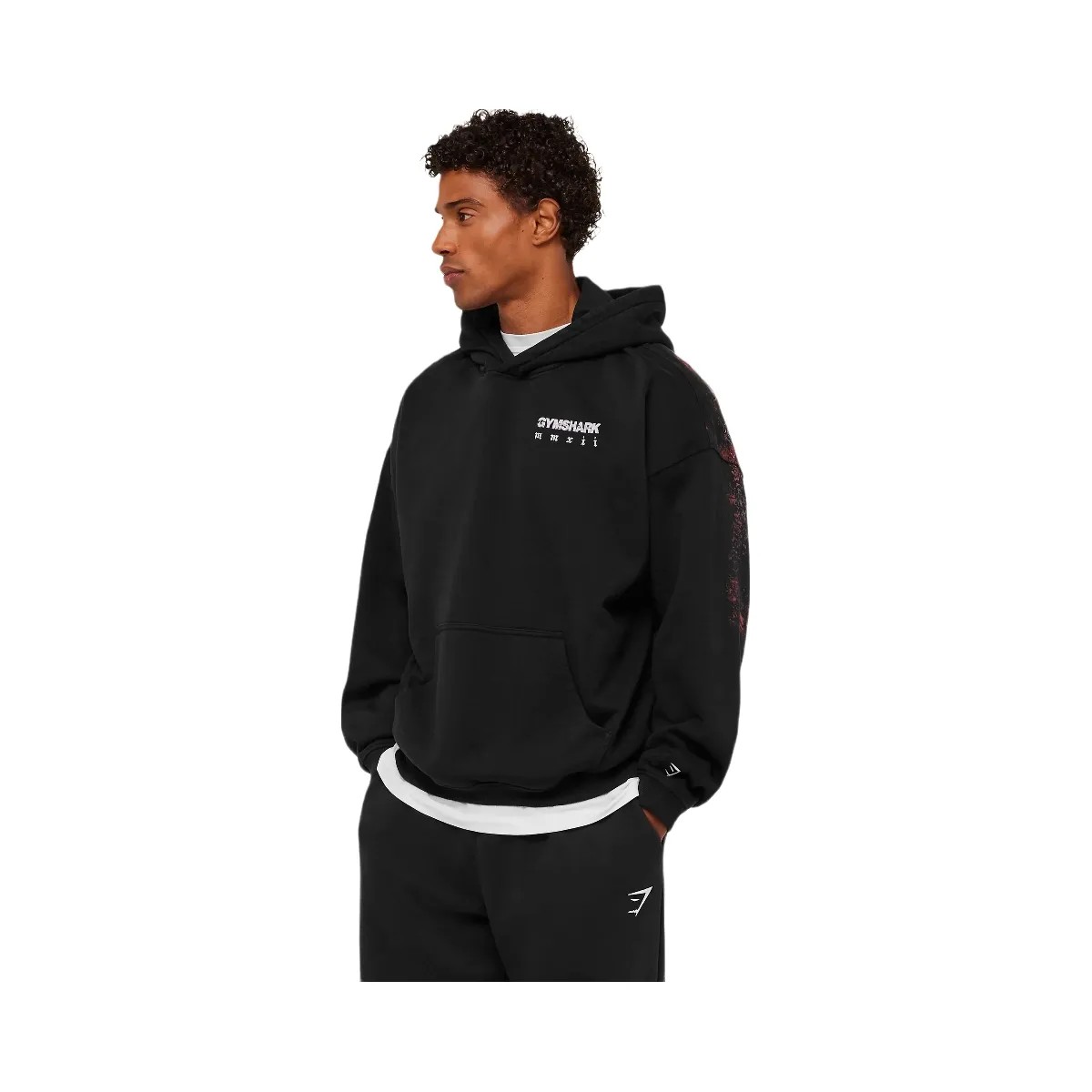 Gymshark Numerals Hoodie "Black" - HypeFly India View 3