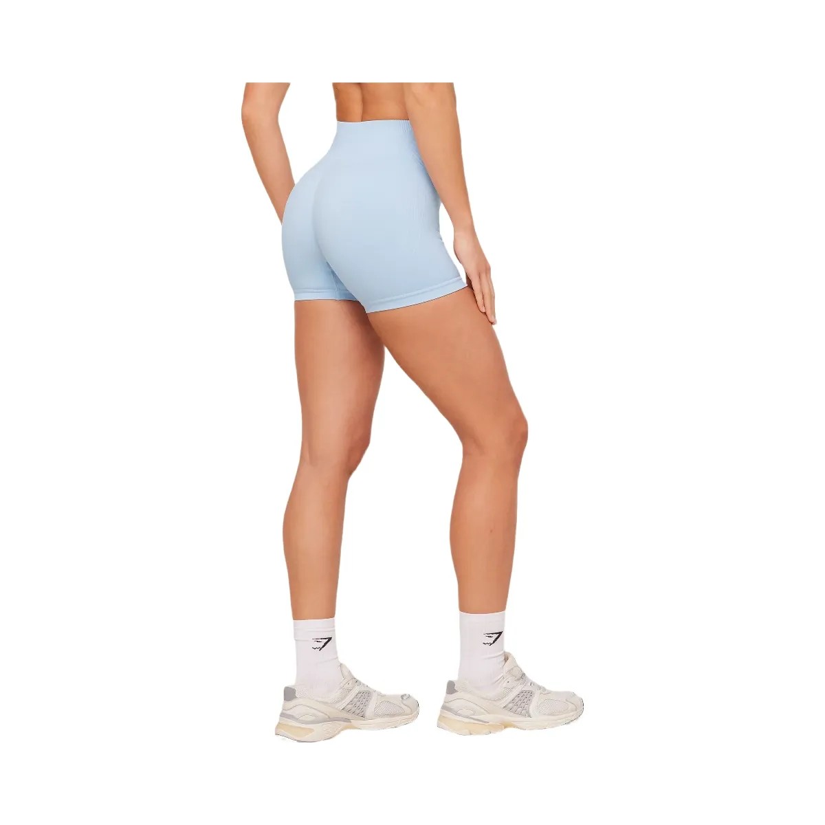 Gymshark Poise Seamless Shorts "Chilled Blue" - HypeFly India View 2