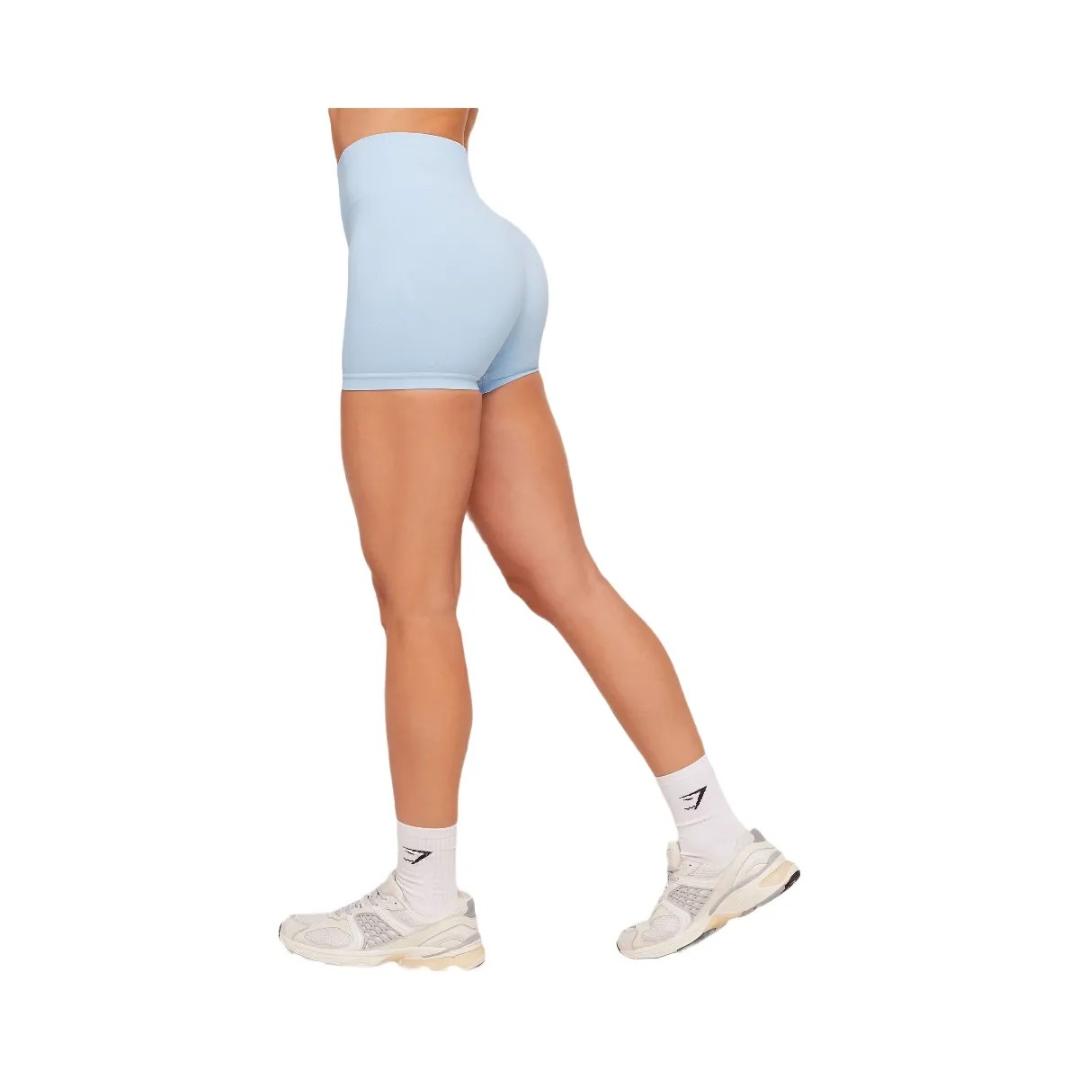 Gymshark Poise Seamless Shorts "Chilled Blue" - HypeFly India View 3
