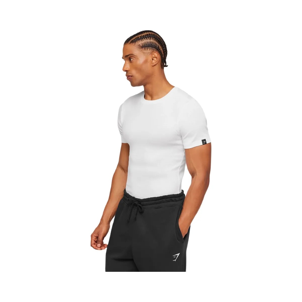 Gymshark Ribbed T-Shirt "White" - HypeFly India View 3