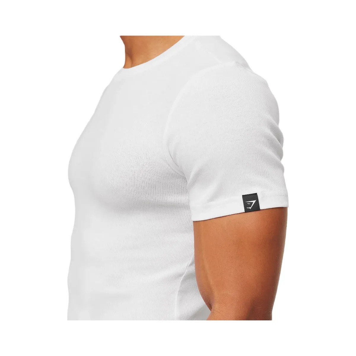 Gymshark Ribbed T-Shirt "White" - HypeFly India View 4
